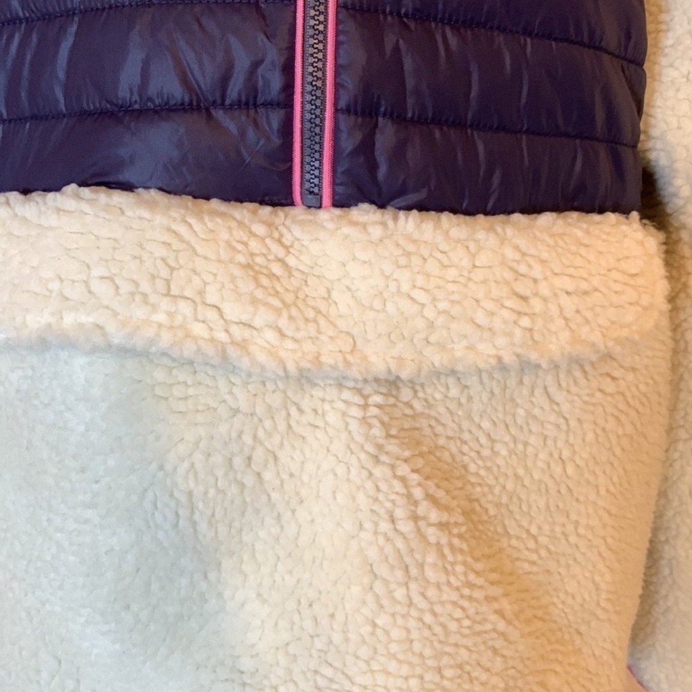 Ivory Ella Sherpa and puffer hooded jacket 1/4 zip Size XL - Picture 7 of 15